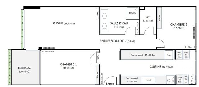 Appartement F3 à vendre - 3 pièces - 81.01 m2 - VILLENEUVE LOUBET - 06 - PROVENCE-ALPES-COTE-D-AZUR - Century 21 Marina Baie Des Anges